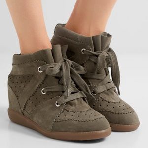 Isabel Marant Bobby Wedge Sneakers Miranda Kerr